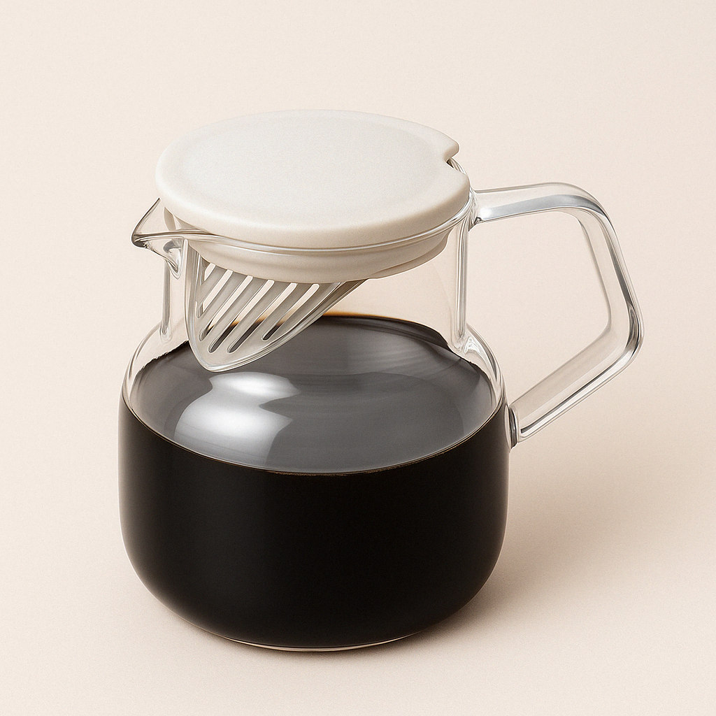 Carafe à Infusion en Verre Borosilicate 400 ml avec Filtre Intégré - Mixoya