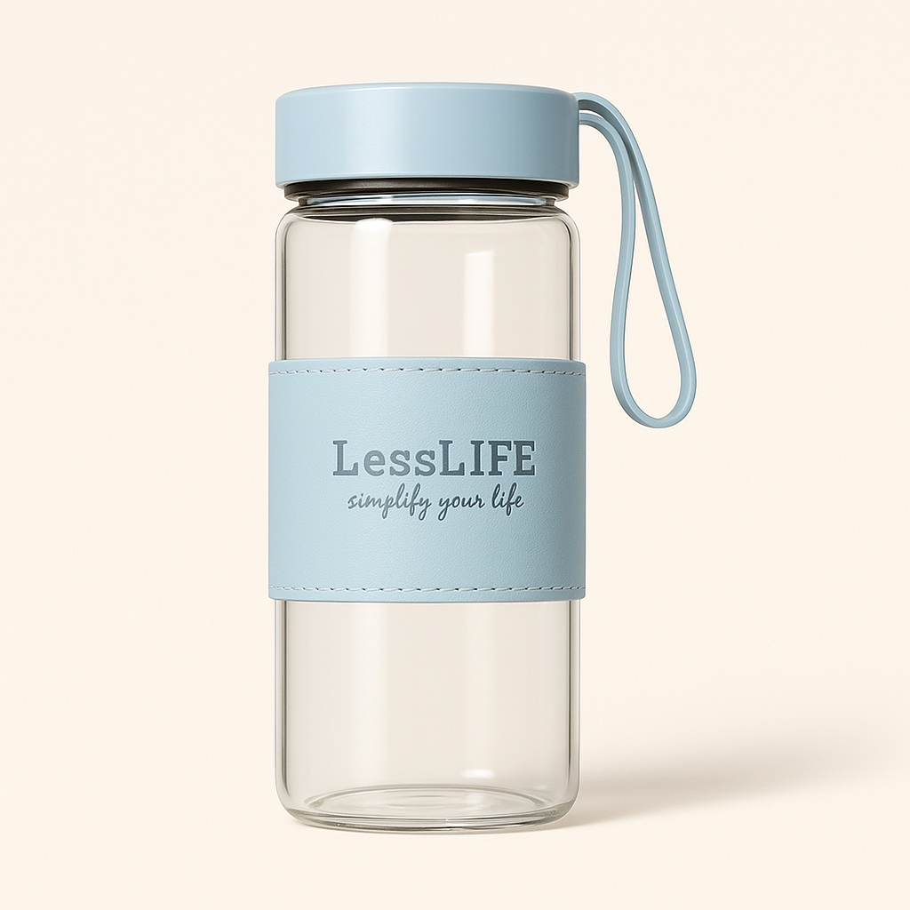 Bouteille en verre LessLIFE – Élégance nomade, pureté préservée - Mixoya