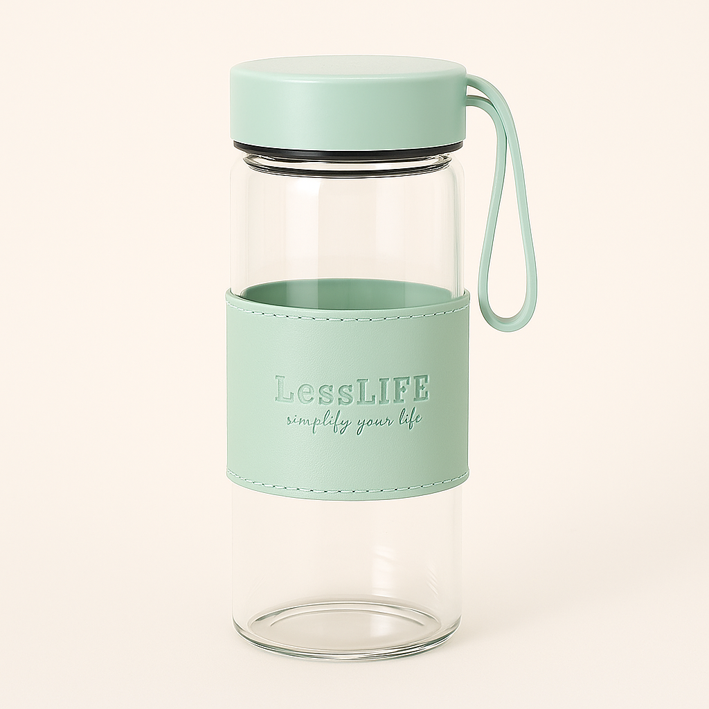 Bouteille en verre LessLIFE – Élégance nomade, pureté préservée - Mixoya