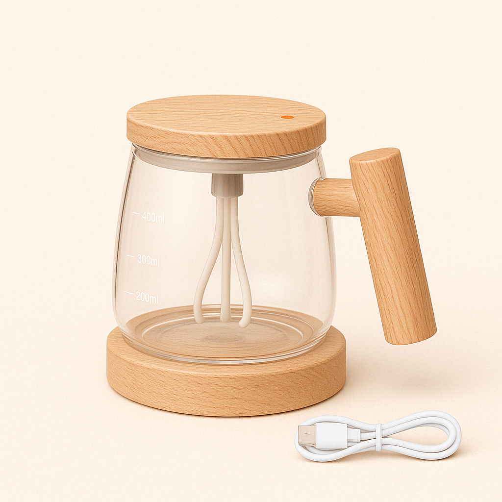 Tasse à Café Électrique Auto-Agitante 400ml – Rechargeable USB et Haute Vitesse - Mixoya