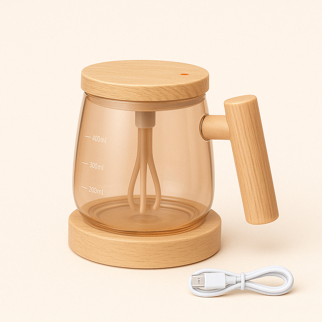 Tasse à Café Électrique Auto-Agitante 400ml – Rechargeable USB et Haute Vitesse - Mixoya