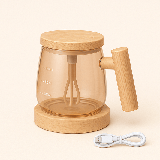 Tasse à Café Électrique Auto-Agitante 400ml – Rechargeable USB et Haute Vitesse - Mixoya