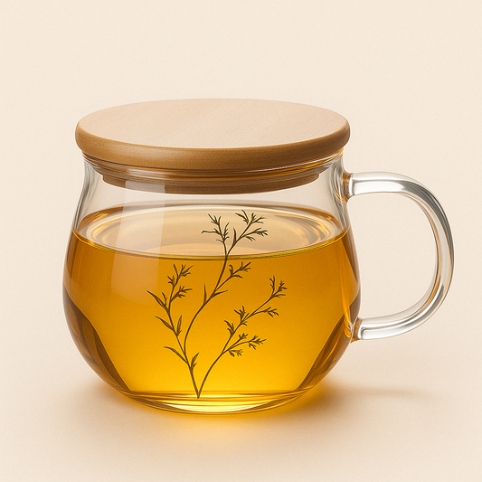 Tasse à Thé en Verre Borosilicate 500 ml – Couvercle Bambou ou Verre - Mixoya