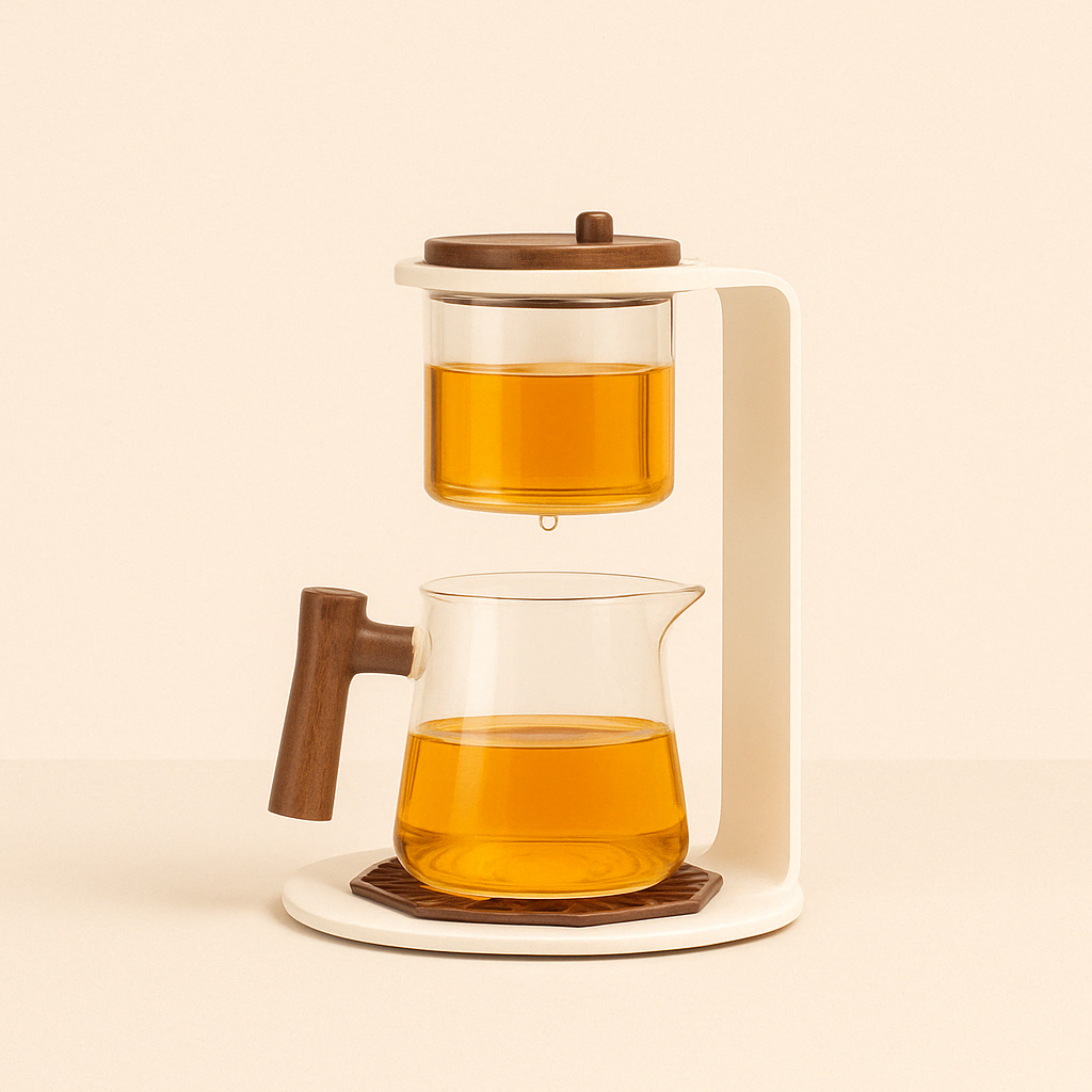 Set Théière en Verre avec Support Élégant – Art de l’Infusion Haute Précision - Mixoya