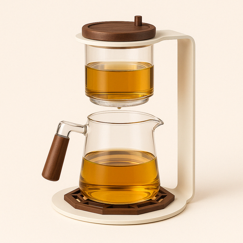 Set Théière en Verre avec Support Élégant – Art de l’Infusion Haute Précision - Mixoya