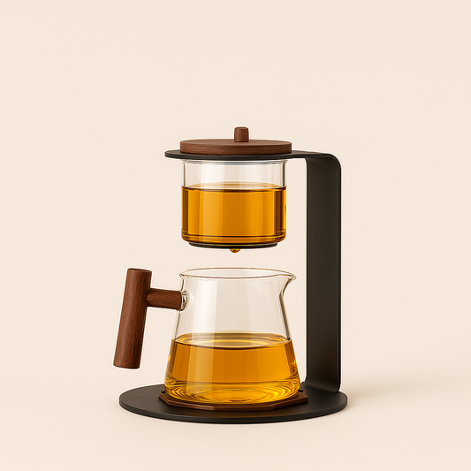 Set Théière en Verre avec Support Élégant – Art de l’Infusion Haute Précision - Mixoya