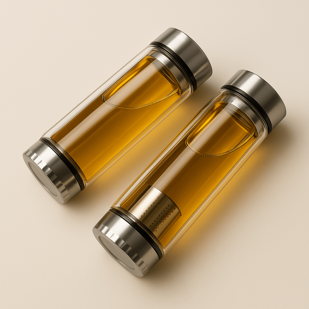 Bouteille en Verre et Acier Inox – Design Élégant & Thermo-Isolant - Mixoya