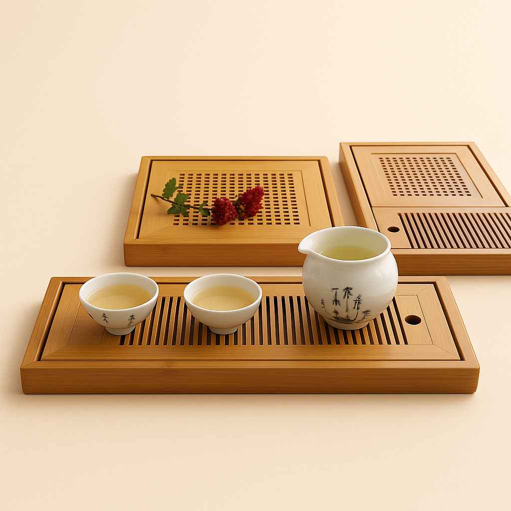 Plateau à Thé en Bambou Premium | Support Authentique pour Cérémonie du Thé Traditionnelle - Mixoya