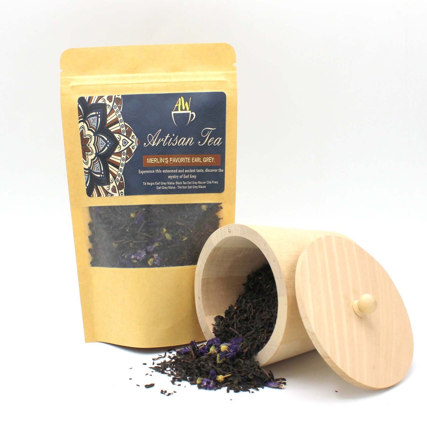 Thé Noir Earl Grey Mauve - 50g Feuilles en Vrac Premium - Mixoya