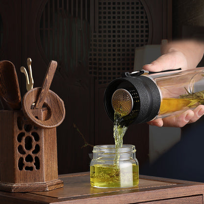 Bouteille à Thé en Verre Borosilicate – Filtre Inox 400 ml - Mixoya