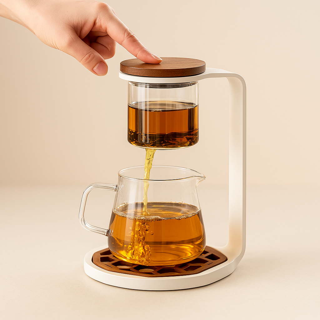 Set Théière en Verre avec Support Élégant – Art de l’Infusion Haute Précision - Mixoya