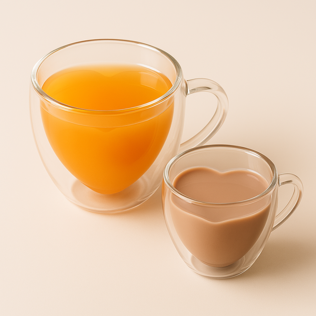 Tasse en Verre Double Paroi Forme Cœur – Élégance Romantique 180/240 ml - Mixoya