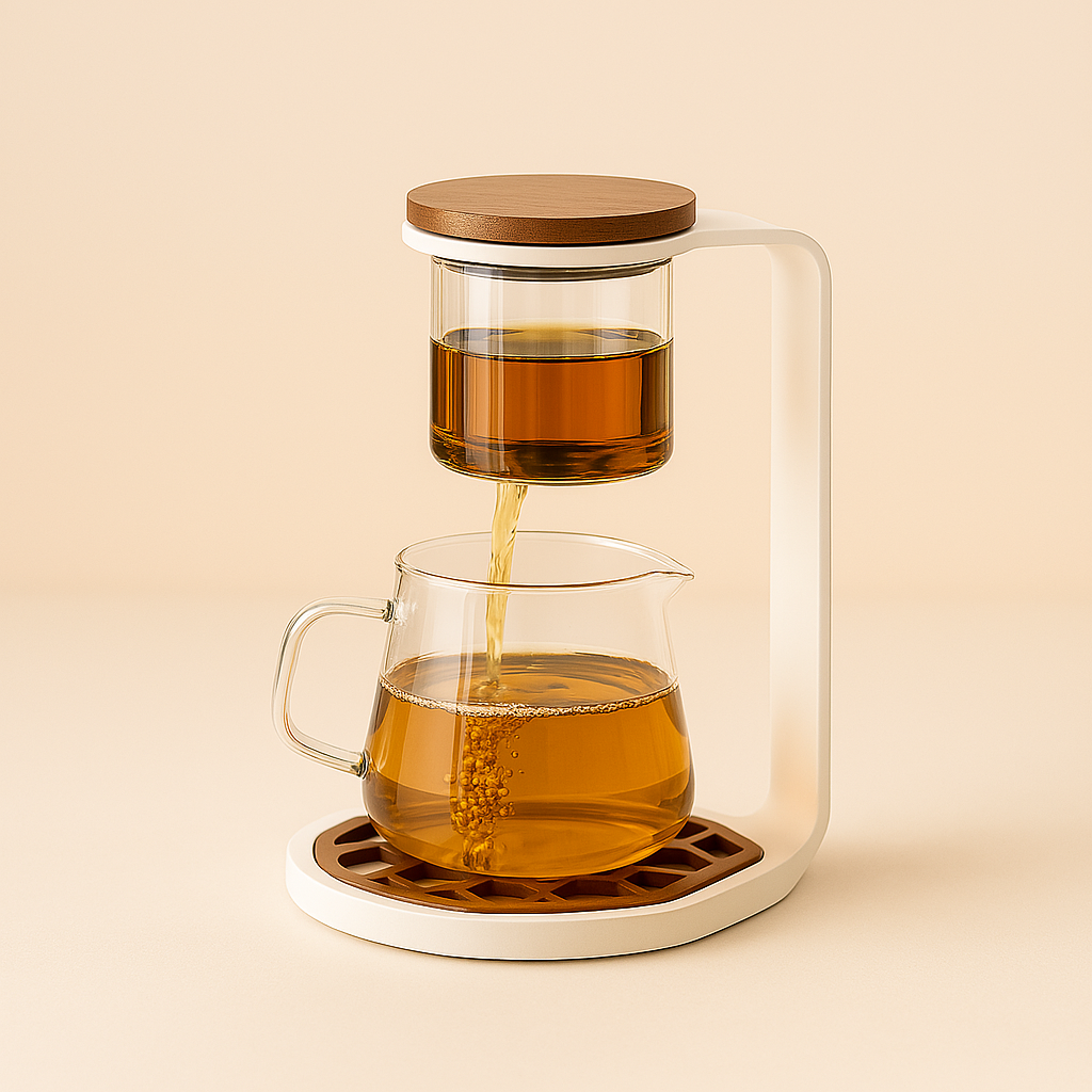 Set Théière en Verre avec Support Élégant – Art de l’Infusion Haute Précision - Mixoya