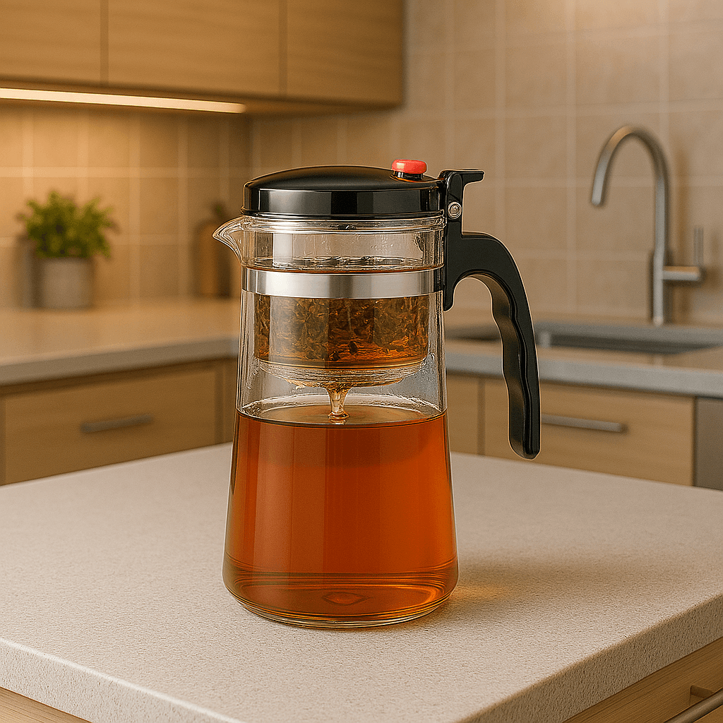 Théière Infuseur en Verre 750ml Résistante aux Hautes Températures avec Filtre Amovible - Mixoya