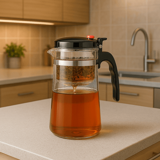 Théière Infuseur en Verre 750ml Résistante aux Hautes Températures avec Filtre Amovible - Mixoya