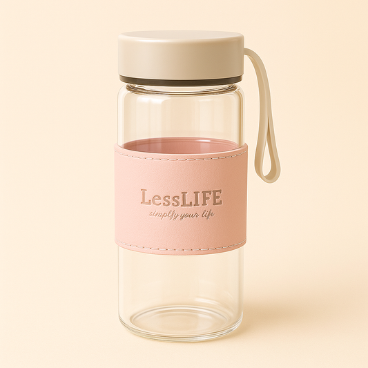 Bouteille en verre LessLIFE – Élégance nomade, pureté préservée - Mixoya