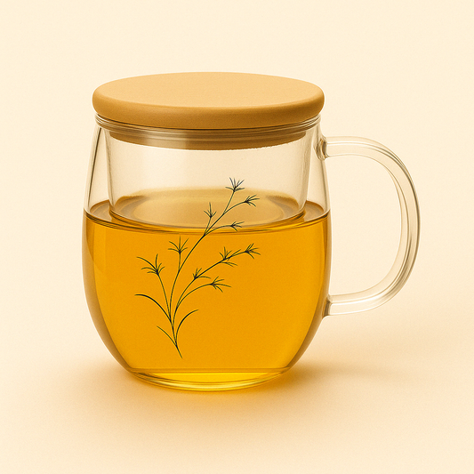 Tasse à Thé en Verre Borosilicate 500 ml – Couvercle Bambou ou Verre - Mixoya
