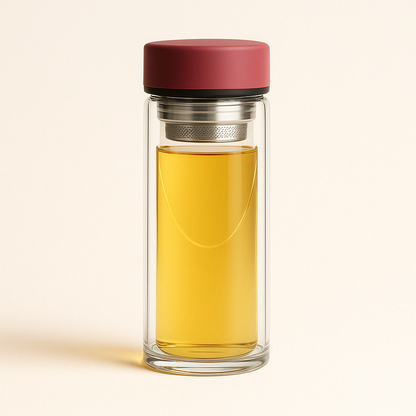 Bouteille à infusion en verre borosilicate – Double paroi isotherme 350ml/420ml - Mixoya