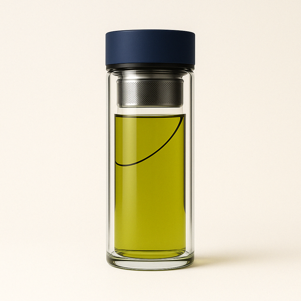 Bouteille à infusion en verre borosilicate – Double paroi isotherme 350ml/420ml - Mixoya