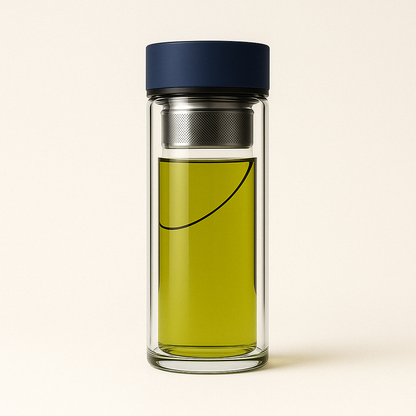 Bouteille à infusion en verre borosilicate – Double paroi isotherme 350ml/420ml - Mixoya