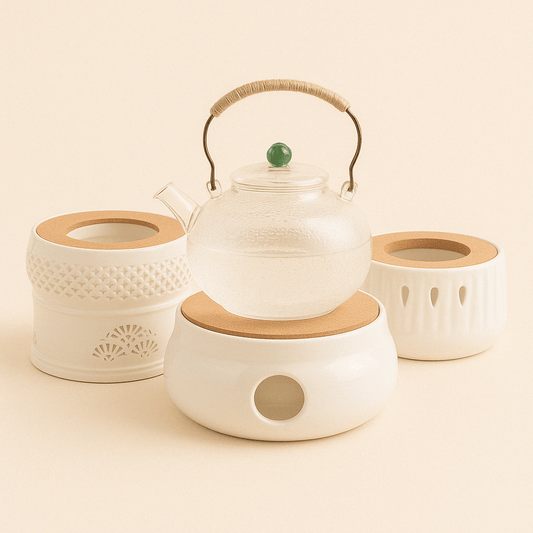 Réchaud Chauffe-Théière en Céramique – Design Japonais – Modèles Artisanaux - Mixoya