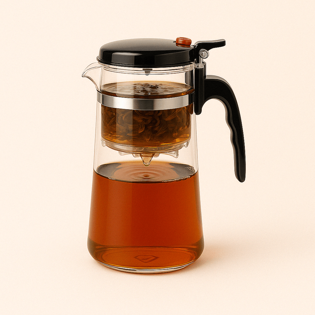 Théière Infuseur en Verre 750ml Résistante aux Hautes Températures avec Filtre Amovible - Mixoya