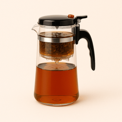 Théière Infuseur en Verre 750ml Résistante aux Hautes Températures avec Filtre Amovible - Mixoya