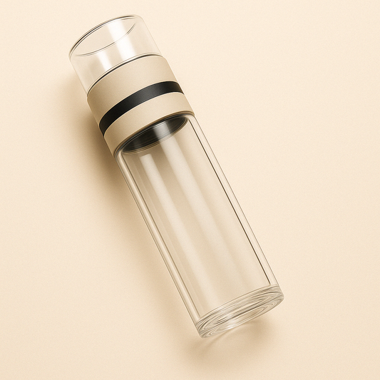Bouteille à Thé en Verre Borosilicate – Filtre Inox 400 ml - Mixoya