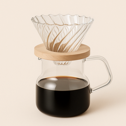 Carafe à Infusion en Verre Borosilicate 400 ml avec Filtre Intégré - Mixoya