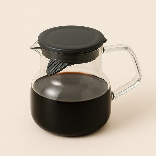 Carafe à Infusion en Verre Borosilicate 400 ml avec Filtre Intégré - Mixoya