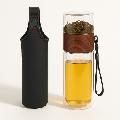 Bouteille d'Infusion Double Paroi 230ml – Thé Nomade et Écoresponsable - Mixoya
