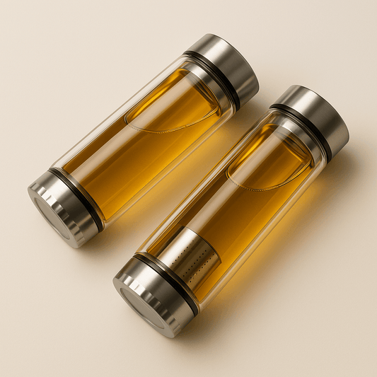 Bouteille en Verre et Acier Inox – Design Élégant & Thermo-Isolant - Mixoya