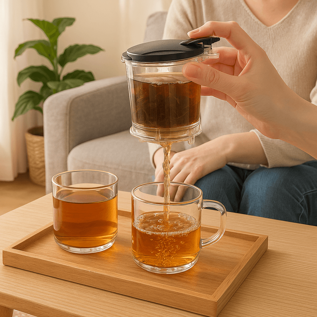 Théière Infuseur en Verre 750ml Résistante aux Hautes Températures avec Filtre Amovible - Mixoya