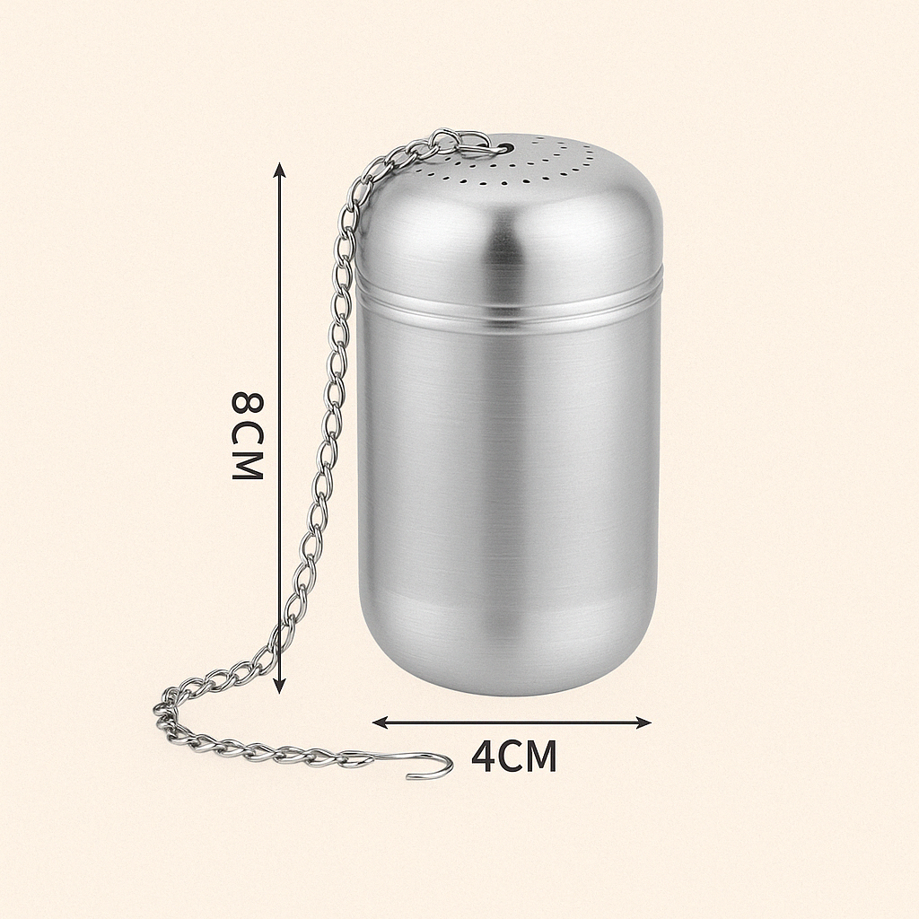 Infuseur à Thé Cylindrique Inox – Design Élégant & Haute Contenance - Mixoya
