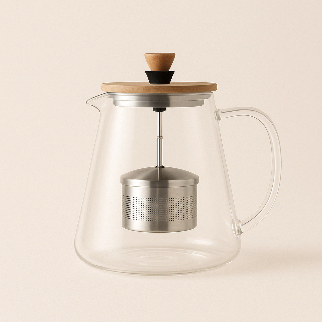 Théière en Verre Borosilicate avec Filtre Inox – 750 ml, 950 ml ou 1,5 L - Mixoya